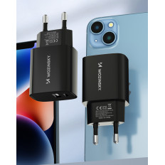 USB-A USB-C 100W USB-CH-MARKET OPLADER 100-240V Sort