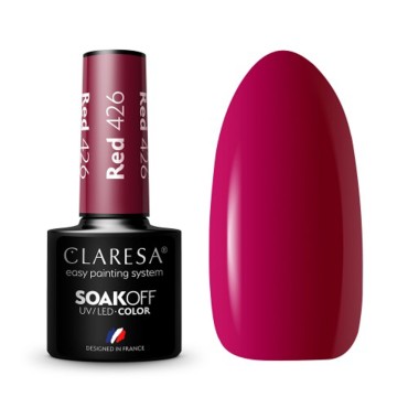 Smalto ibrido CLARESA Rosso 426 - 5g — insieme mostrato
