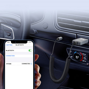 Ljudadapter med Bluetooth 5.3 Mottagare och AUX MINIJACK 3,5 mm och USB-kontakter