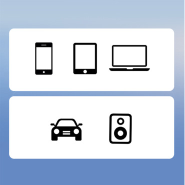 Ljudadapter med Bluetooth 5.3 Mottagare och AUX MINIJACK 3,5 mm och USB-kontakter
