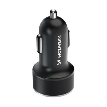 Bil lader for USB-C USB-A 36W svart lettere