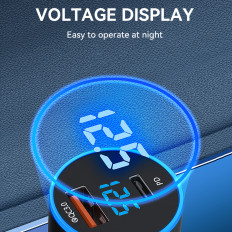 Autolaadija USB-C USB-A 36W must kergem