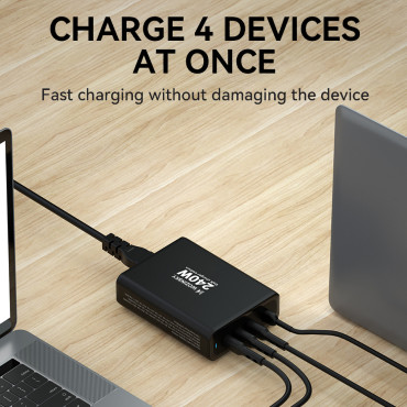 GAN 240W USB-A 3X USB-C síťová nabíječka
