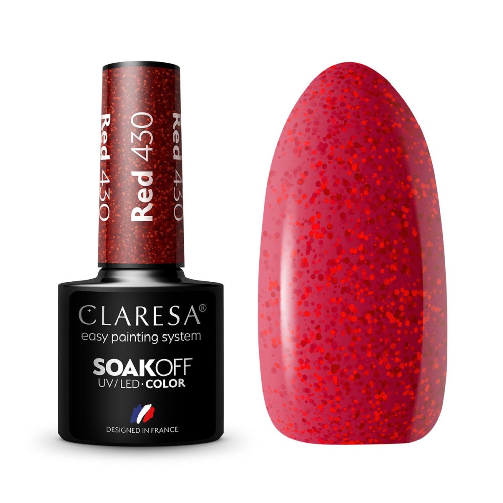 Smalto Ibrido CLARESA Rosso 430 - 5g — insieme mostrato
