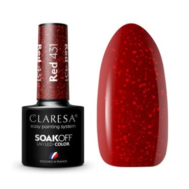 Esmalte híbrido CLARESA ROJO 431 - 5g — vista frontal