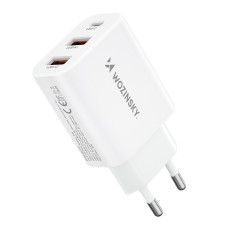 100-240V 30W USB-C 2x USB-valge laadija