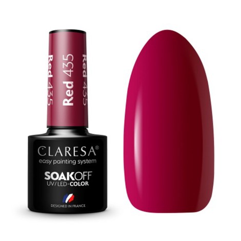 CLARESA Hybrid Nagellack RED 435 - 5g — zusammen gezeigt