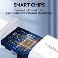 100-240V 30W USB-C 2X USB-en hvit lader