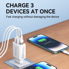 100-240V 30W USB-C2X USB-bel polnilnik