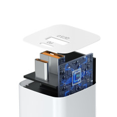 PD QC 3.0 100-240V 20W USB-C USB-A Weiß