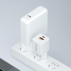 PD QC 3.0 100-240V 20W USB-C USB-A Branco