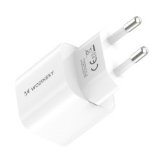 Um carregador de rede 100-240V PD USB-C 20W Branco