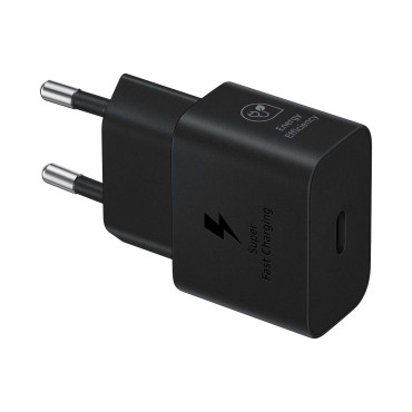 Samsung GAN 25W SFC Network Oplader med sort USB-C-kabel