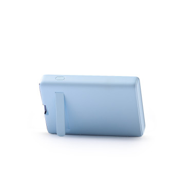 PowerBank magnētiskais 10000mAh 20W ar Statīvu + zibens kabeli - USB-C Zils
