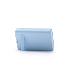 PowerBank magnētiskais 10000mAh 20W ar Statīvu + zibens kabeli - USB-C Zils