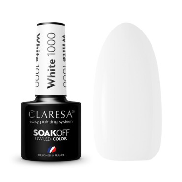 Hybridný lak na nechty CLARESA WHITE 1000 - 5 g — zobrazené spolu