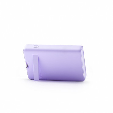 Powerbank Magnetic 10000mah 20W com suporte + cabo de relâmpago - USB-C roxo