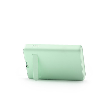 PowerBank Magnetic 10000MAH 20W jalustalla + salamankaapeli - USB-C vihreä