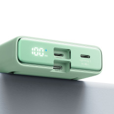 Powerbank Magnetic 10000mAh 20W con supporto + cavo fulmine - USB-C Green
