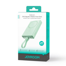 Powerbank Magnetic 10000mAh 20W con supporto + cavo fulmine - USB-C Green