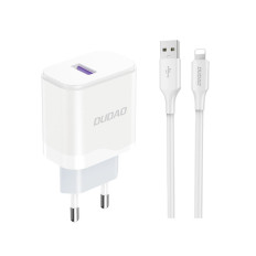 USB-A-nätverksladdare med en kabel för iPhone USB-A - Lightning White