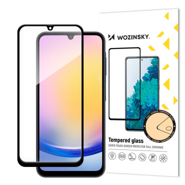 Tempered glass 9h Full Glue with a black frame for Samsung A25