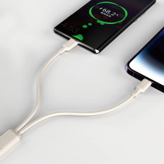 SR USB-C pastiprināta kabeļu kabelis - USB-C 100W 1m bēšs