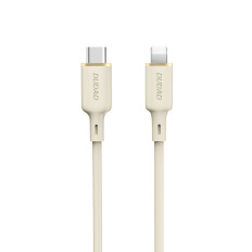 Kaabel SR tugevdatud traat iPhone USB-C - Lightning 30W 1M beež