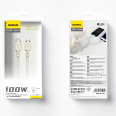 2In1 Cable SR USB-C Pastiprināts kabelis - USB-C / Lightning 100w 1.2m smilškrāsas