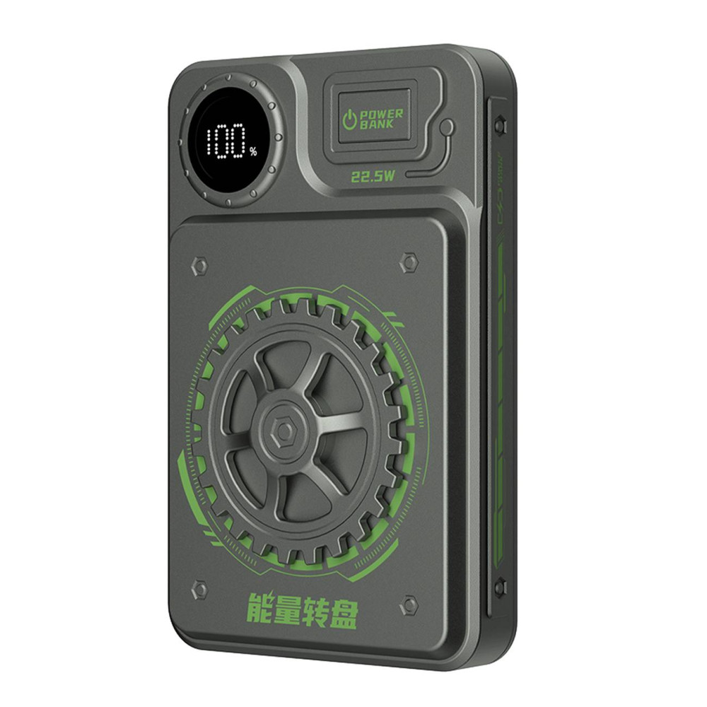 Stijlvolle Powerbank 10000mAh 22.5W USB-A / USB-C met grijs display