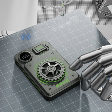 El estilo es el powerbank 10000mAh 22.5W USB-A / USB-C con un interruptor en gris