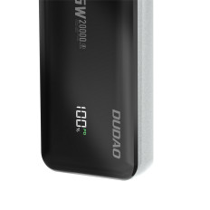 Powerbank 20000mah 65W 1x USB-C 2x USB-A με οθόνη μαύρου
