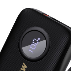 PowerBank 10000mAh ar USB-C / Zibens kabeļi melni