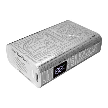 Stilīgs PowerBank 10000mAh USB-A / USB-C 22.5W Sudrabs