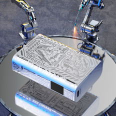 Κομψή Powerbank 10000mah USB-A / USB-C 22,5W ασήμι