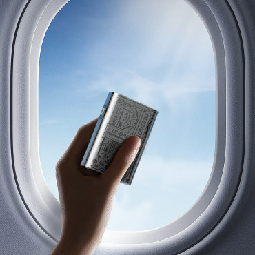 Stijlvolle Powerbank 10000mAh USB-A / USB-C 22.5W Zilver