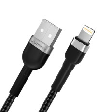 Kabelový vodič pro iPhone v USB-A Úkryt - blesk 2,4a 1m černá