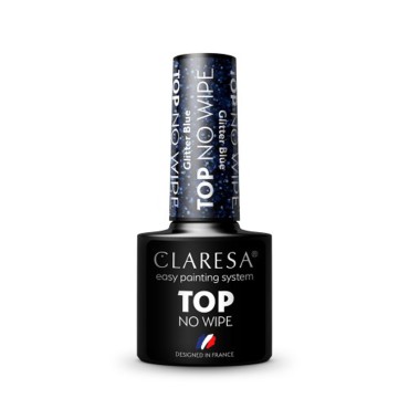 CLARESA TOP NO WIPE 5G GLITTER BLUE — front view