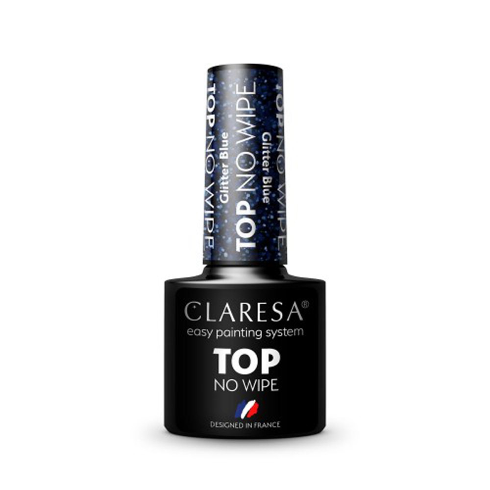 CLARESA TOP NO WIPE 5G GLITTER PLAVI — pogled sprijeda