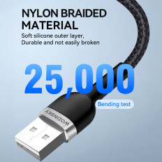 Cavo per iPhone in USB-A Shelter - Lightning 2.4a 2m Nero