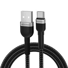 Kabelkabel i USB-A-husly - USB-C 2.4A 2M Sort