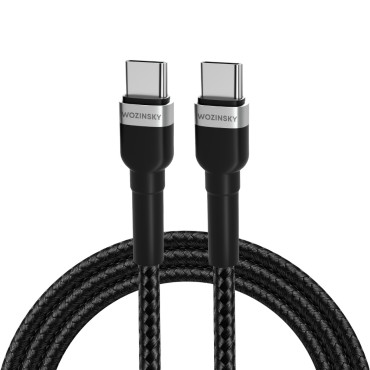 Kabelkabel i USB-C-skydd - USB-C PD 65W 1M Svart