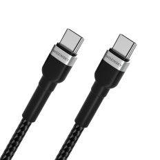 Cable de cable en el refugio USB-C - USB-C PD 65W 1M negro