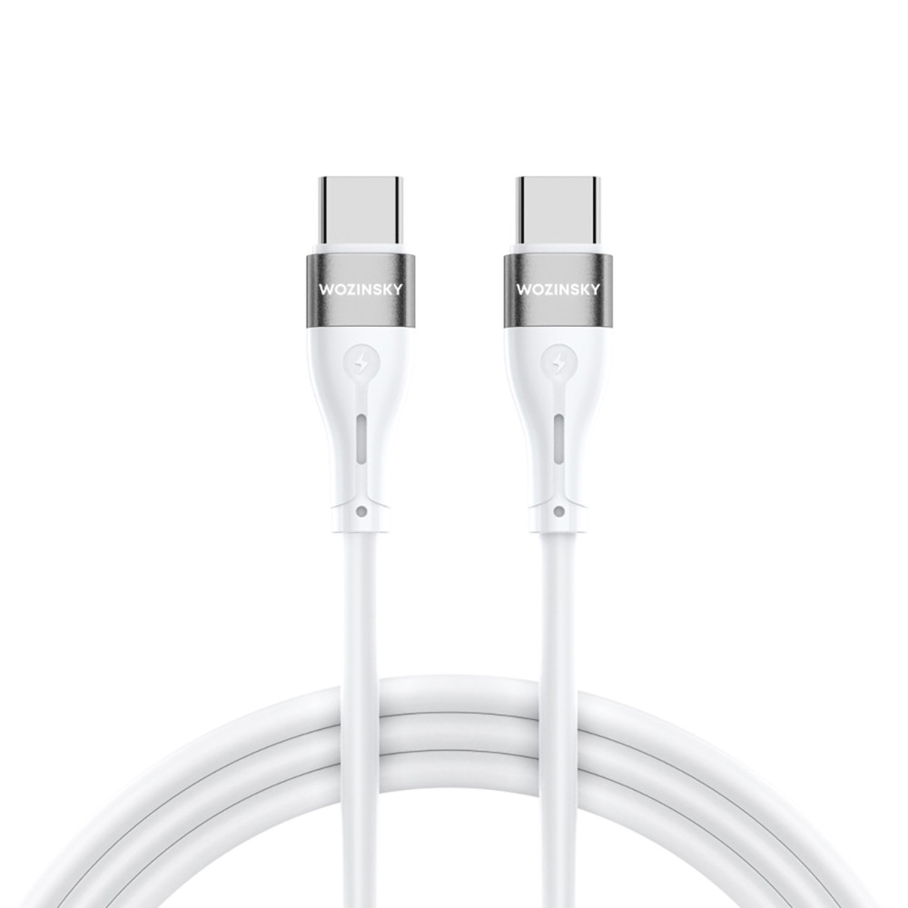 Durable elastic cable USB-C cable - USB-C PD 65W 2M white