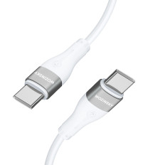 Izturīgs elastīgs kabelis USB-C kabelis - USB-C PD 65W 2m balts