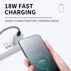 4In1 Universal Cable 2x USB-C 1X USB-A 1X Lightning 60W 1M Svart