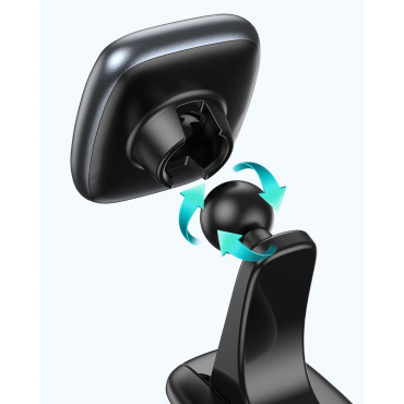 Μαγνητική κάτοχος τηλεφώνου στο ταμπλό σε μαύρο αυτοκίνητο