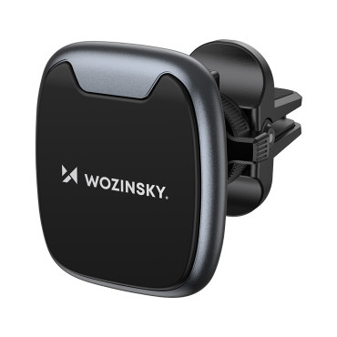 Suporte de telefone magnético em um ar quadriculado em um preto preto