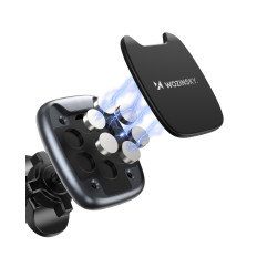 Suporte de telefone magnético em um ar quadriculado em um preto preto