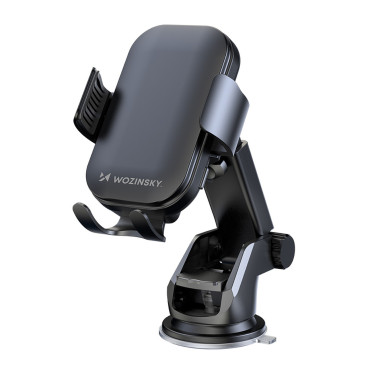 Telefona rokturis ar 15W indukcijas loader uz melna auto paneļa